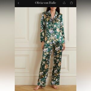 lila renaissance silk satin pajama set